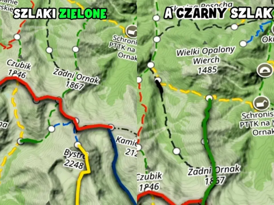 Co oznacza czarny szlak w Tatrzańskiej Koniowej Górze? Ważne informacje